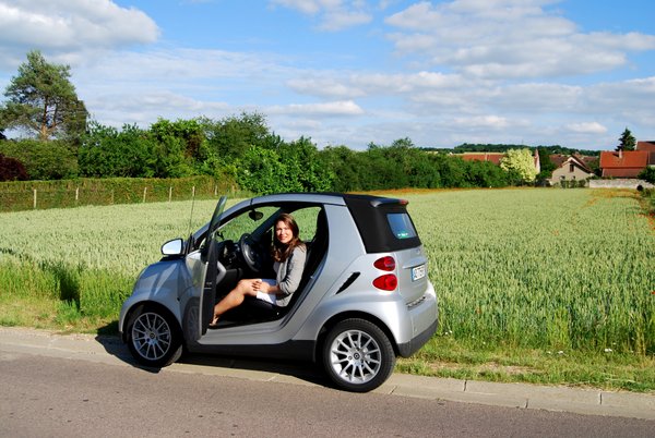 Me driving through the Loire Valley, France