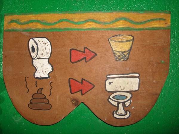 Los Amigos toilet instruction