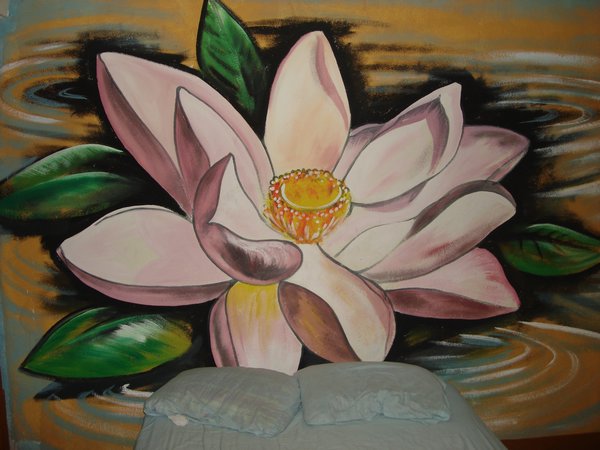 Lotus above the bed