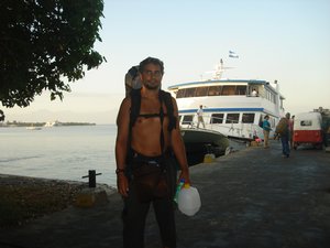 The boat from Utila