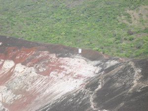Monitoring stations next to the crater.