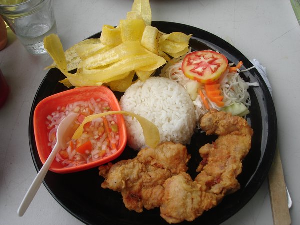 Typical plate of food in Nicaragua