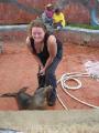 6 Sheryl with a very friendly Sea Lion