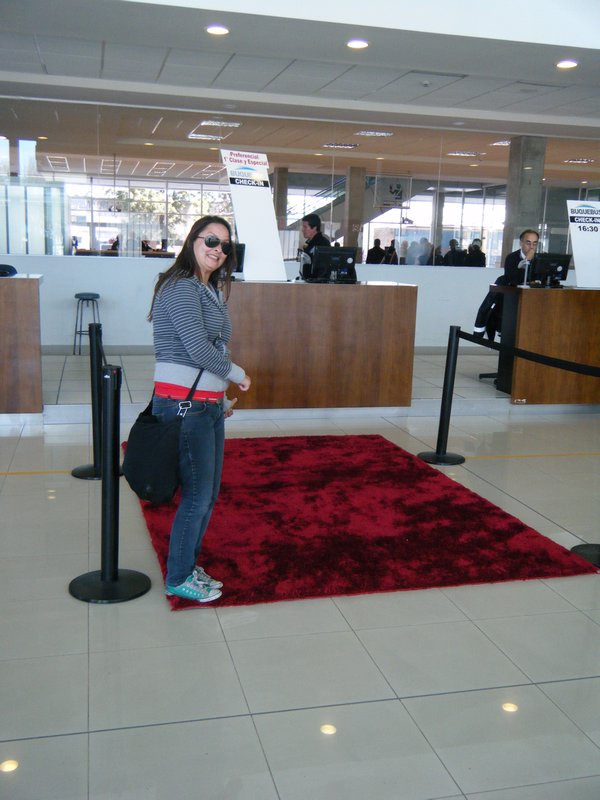 First class carpet in the ferry terminal.