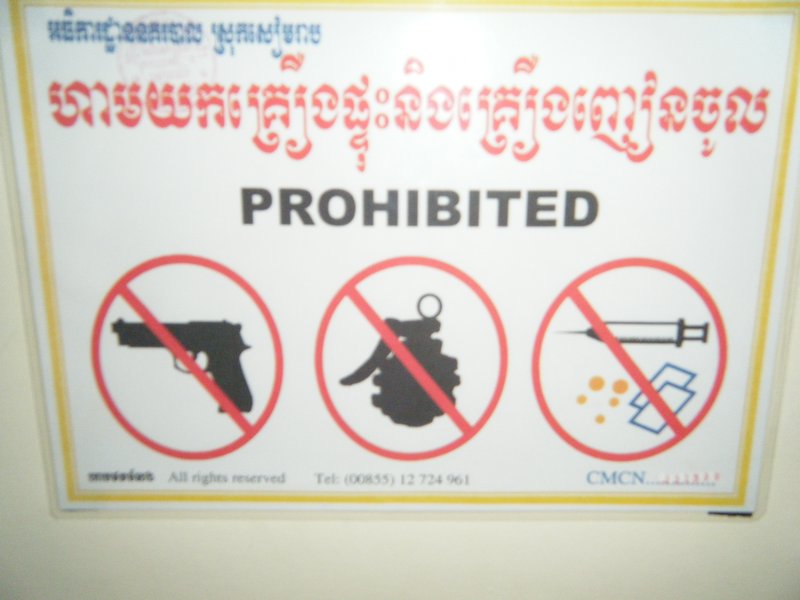 No grenades please.