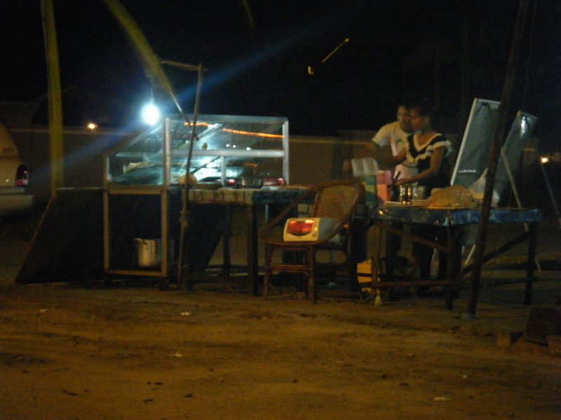Road side BBQ stall (complete with microwave)