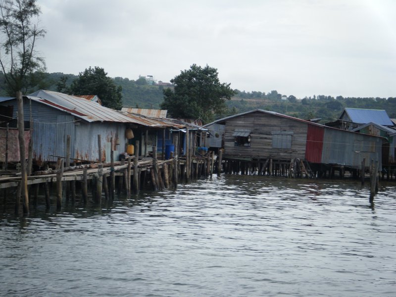 Houses by Sihanoukville's port