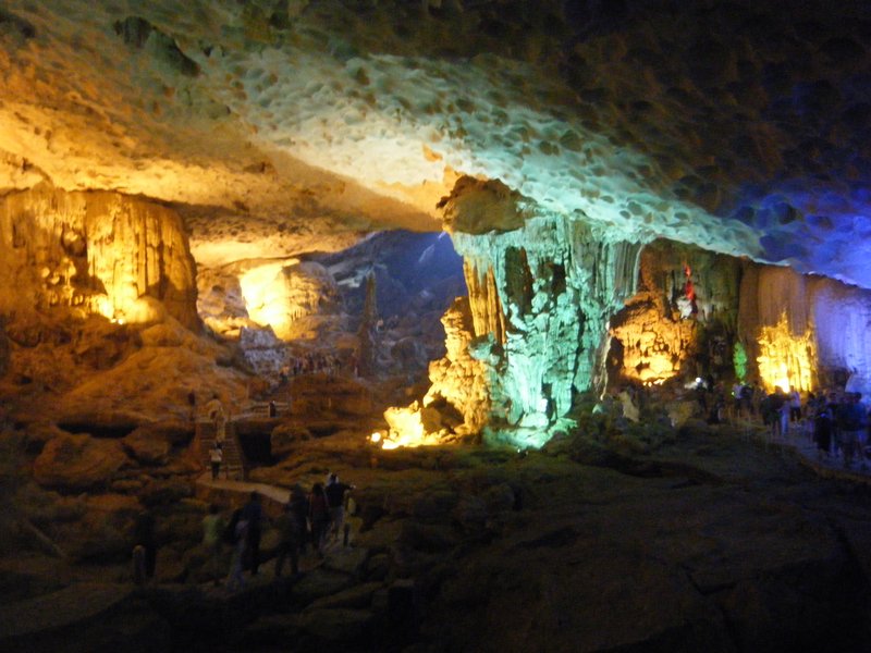 The caves were breathtakingly large.