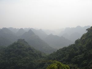 View from the top of the peak on Cat Ba