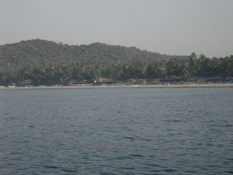 Palolem beach from the boat