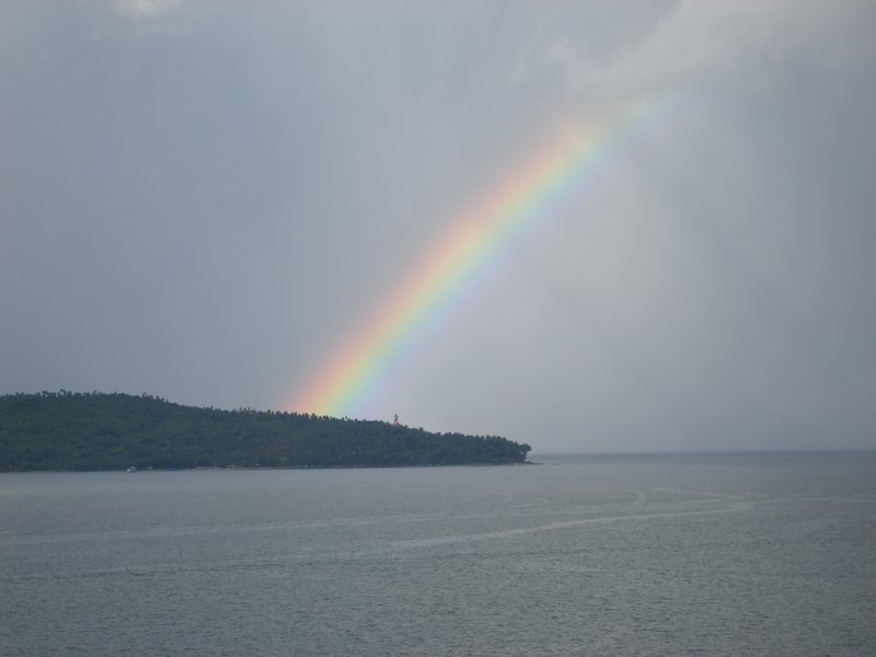 A rainbow taken from Port Blair