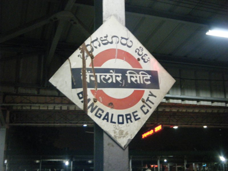 Bangalore train sign