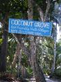 Coconut Grove sign from the beach