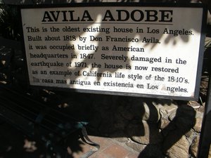 5-Avila Adobe house, one of the first in LA