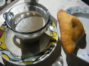 64-Morning food, chai tea and coconut mandazi