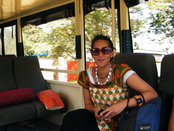 1-Meet Maya, from Amsterdam, hitching a ride with us to Victoria Falls
