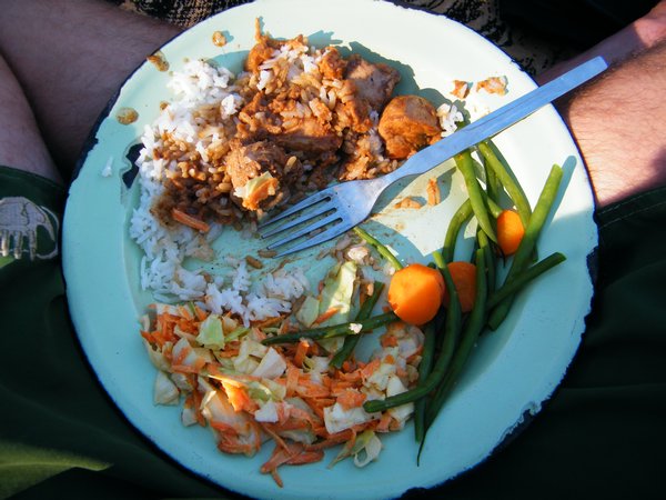 15-One of the best lunches camp meals so far! Peanut Chicken n rice!