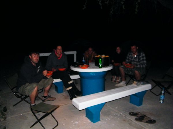 29-Paul, Bridget, Wendy, Hayley and Luke enjoying dinner