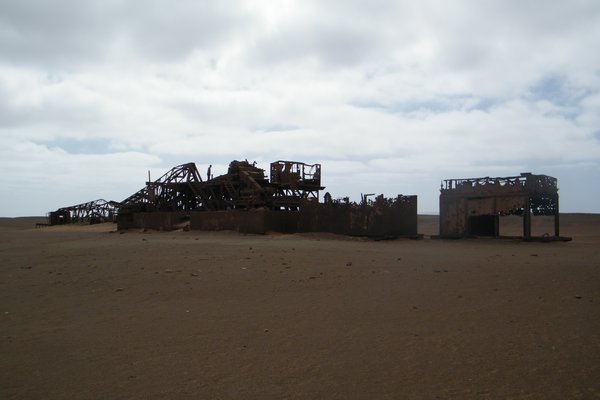 9-Old rusted old rig on the Namibian Skeleton Coast