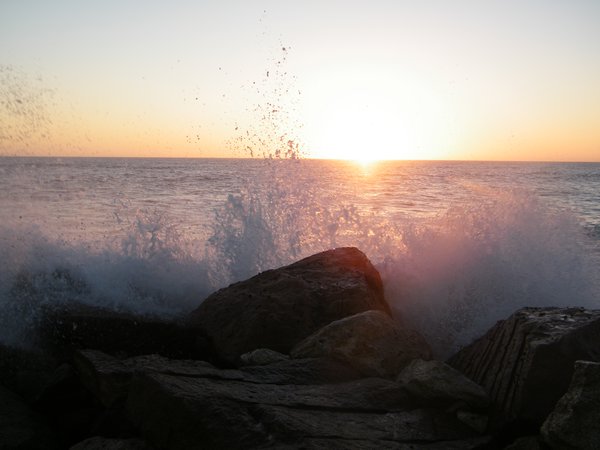 47-Bingo! Sunset plus the waves crashing!