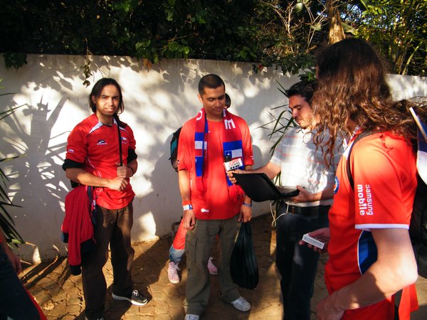 4-Chileans being interviewed by ESPN Deports Chile