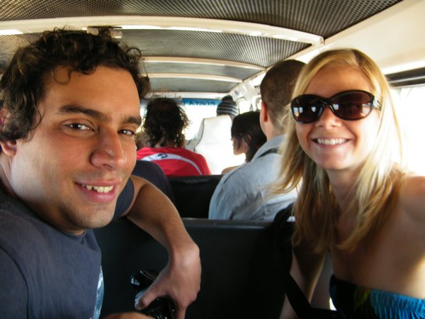 9-Mateo and Kim in the chapa to downtown Maputo