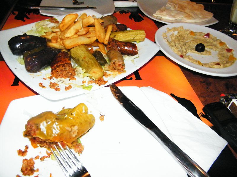 4-First dinner in Cairo, yum yum!