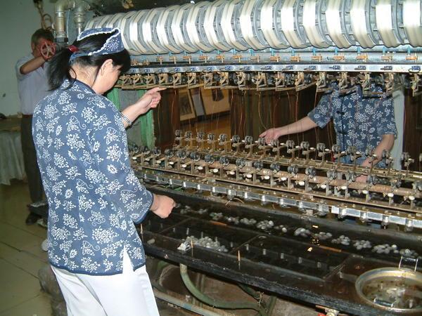 Making silk at the Silk factory