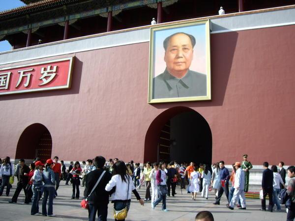 Mao watching over Tiananmen Square