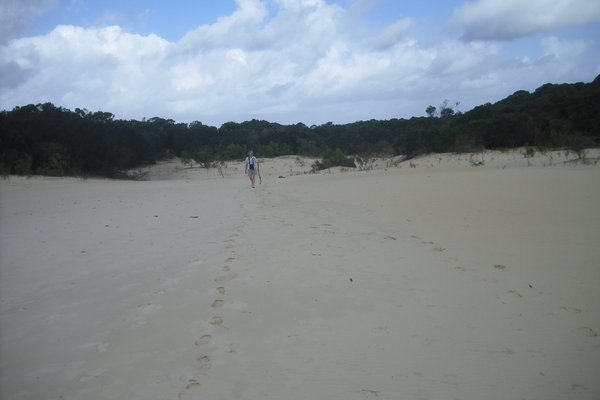 Its a long walk up that dune