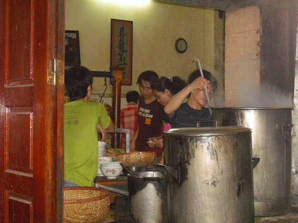 Noodle soup place (check out the hanging meat)