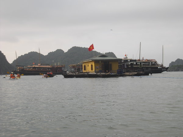 Floating village in the Bay
