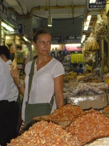 Piles of dried fish, possibly the smelliest market in the world