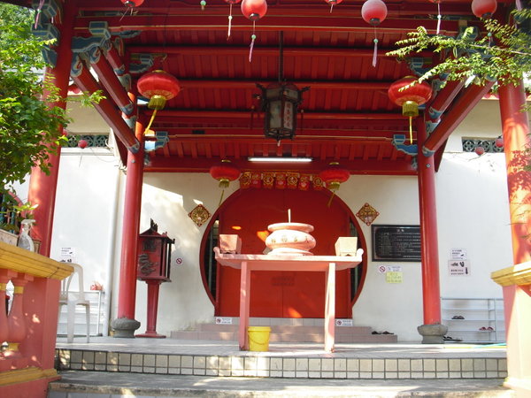 Temple at entrance to ChinaTown