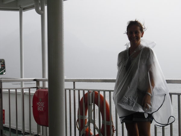 Rainy ferry ride