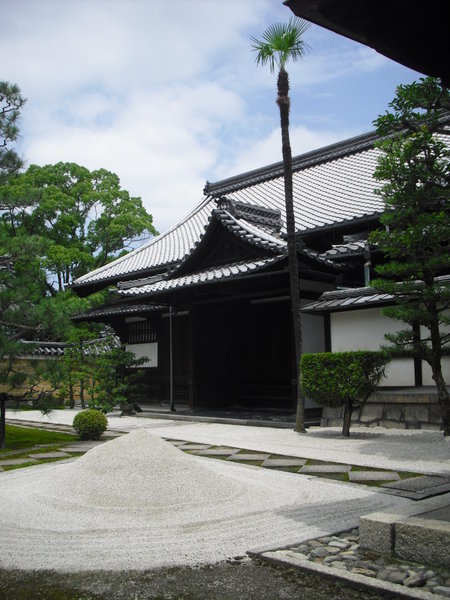 Zen gardens around a temple
