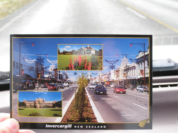 Invercarill was so uninspiring  I forgot to take a photo. So this postcard will have to suffice .