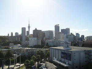 Another bleached out view of the CBD while checking out the QM2