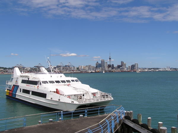 Ferry at the Devonport Wharf