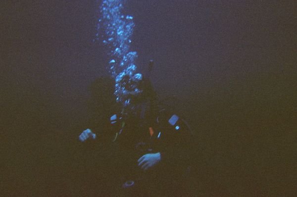Dark underwater shot