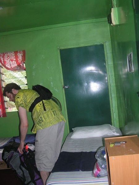 Our green bedroom at Lucky's