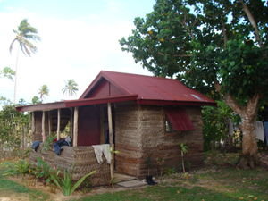 Our fale on the morning of departure