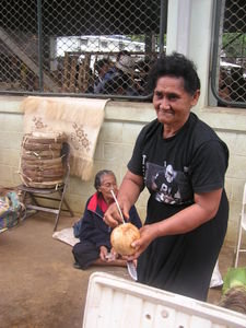 Coconut lady - we had to have coconut milk before we left and this woman set us up.