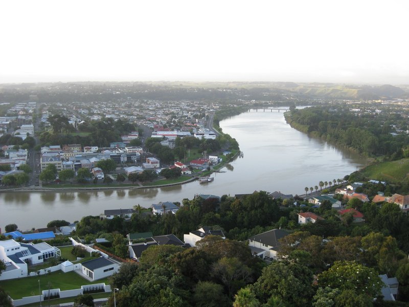 Day 5 - Arrival in Wanganui looking upstream and at the town.