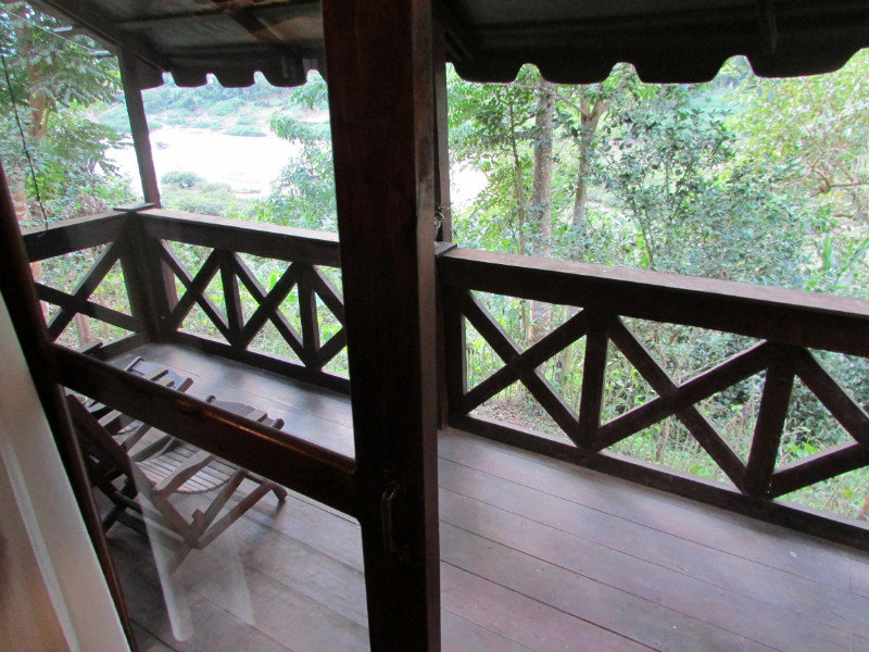 Balcony overlooking the river.