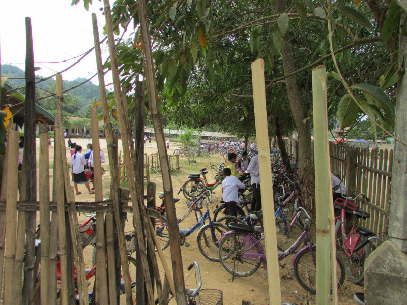 School yard - heaps of bikes