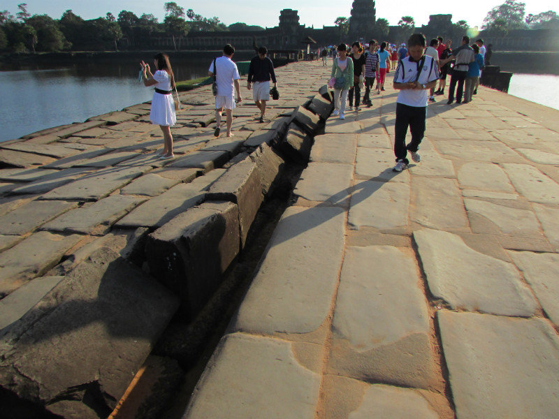 Causeway crossing over moat to Angkor