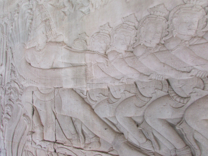 Churning of the Sea of Milk bas-relief