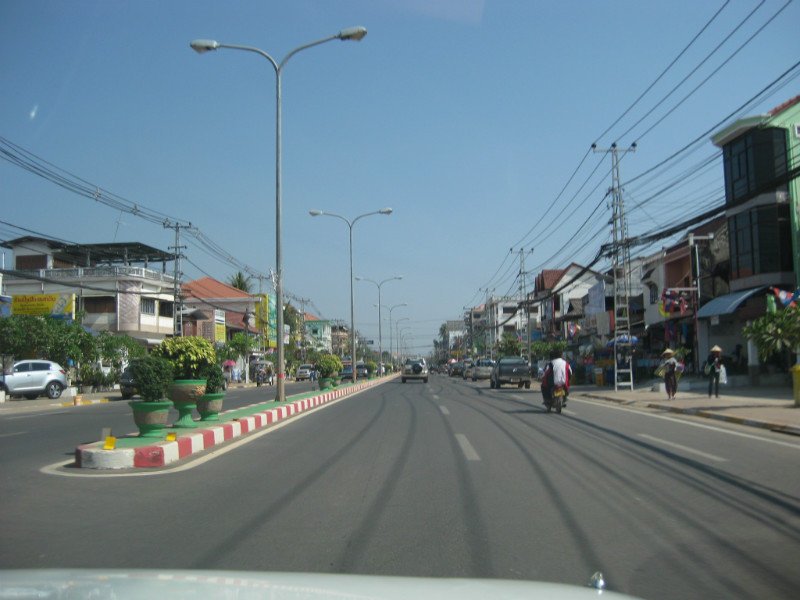 Road into Vientiane