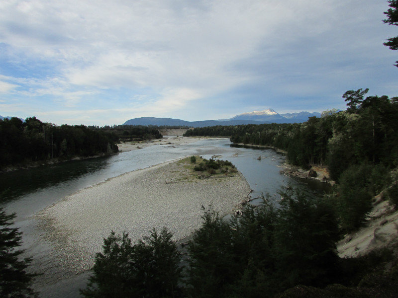 View from the trail out over the Waiau River